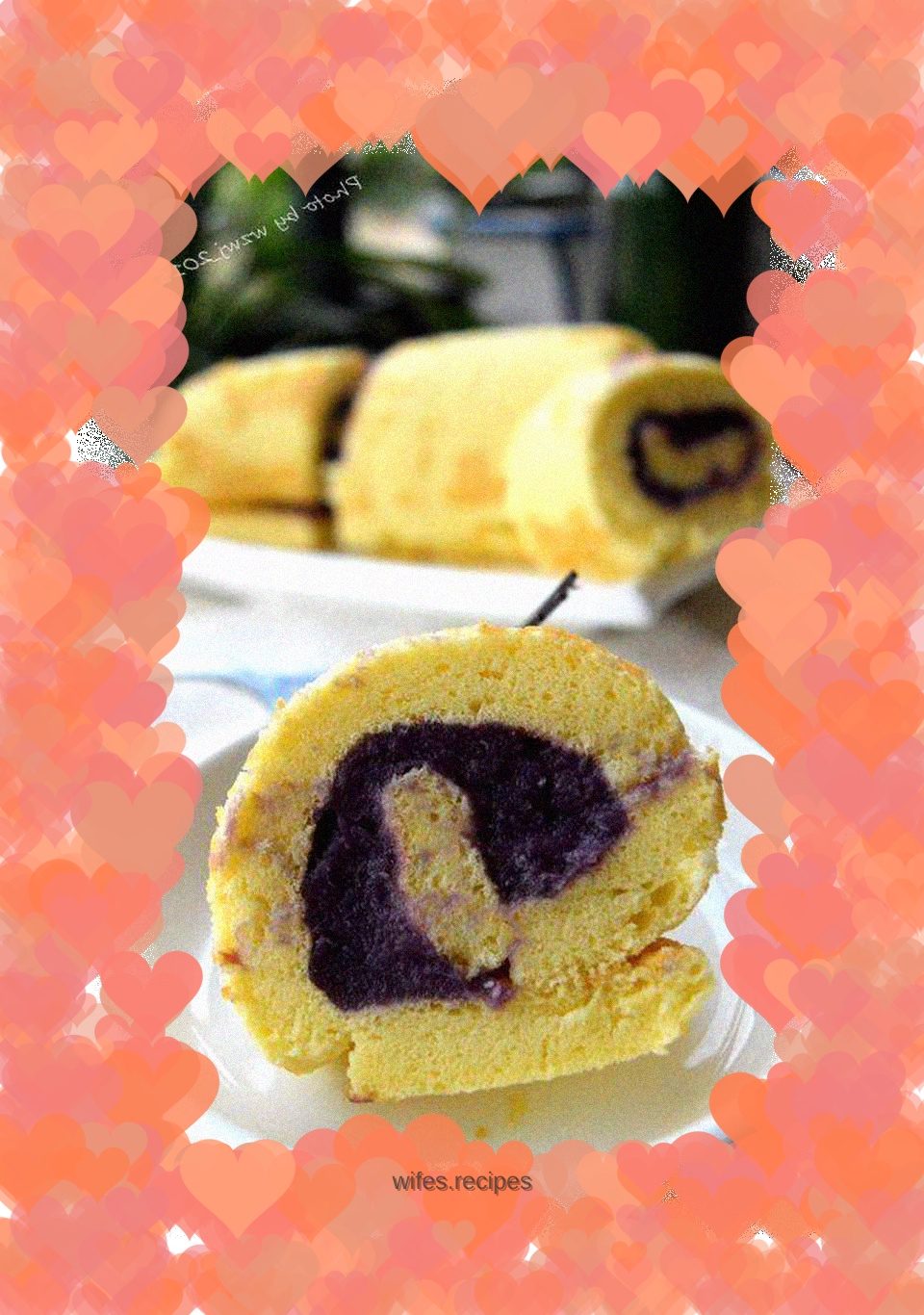 Purple sweet potato cake roll