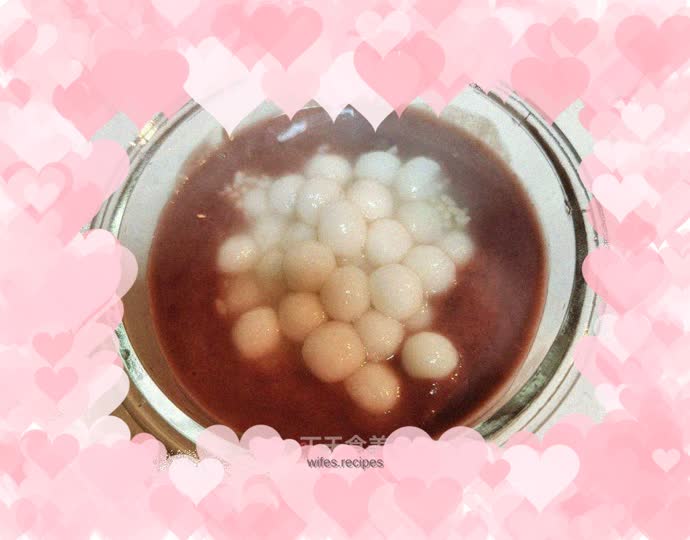 Red bean paste and fermented rice dumplings