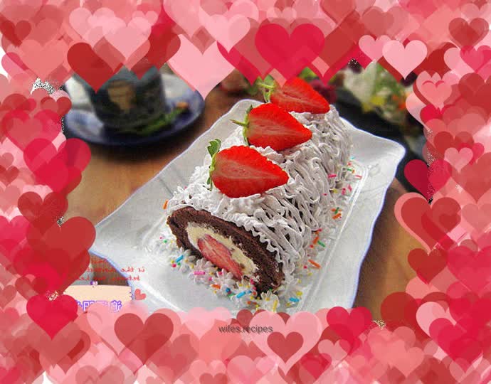 Cocoa Custard Cake Roll