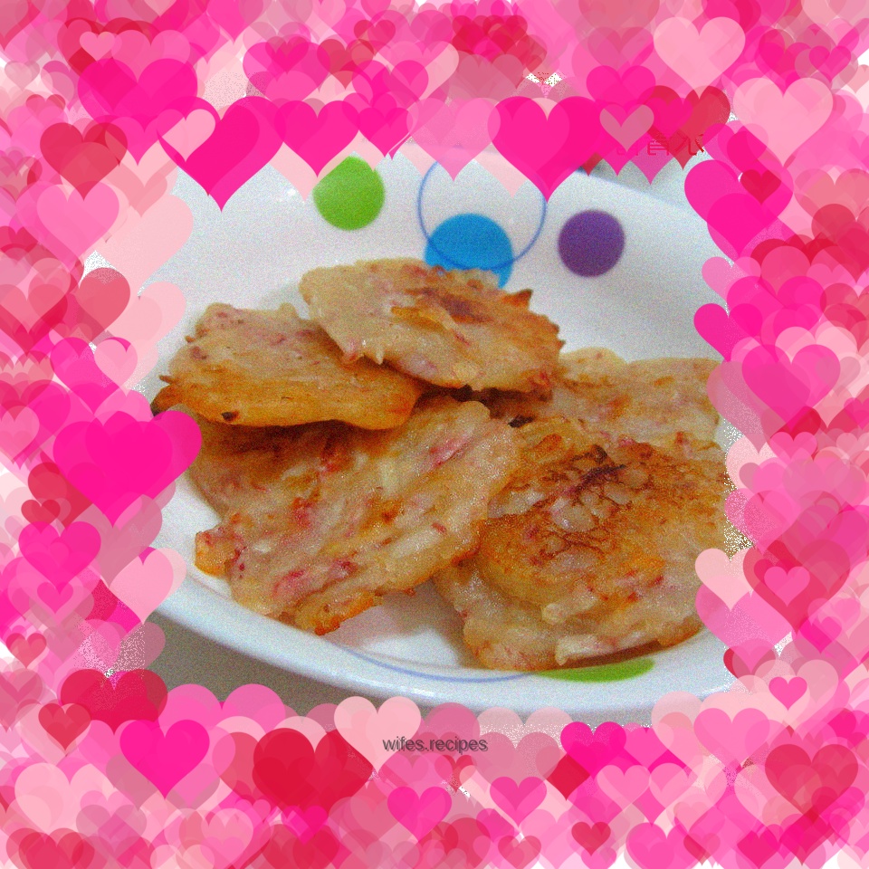 Shredded taro pancake