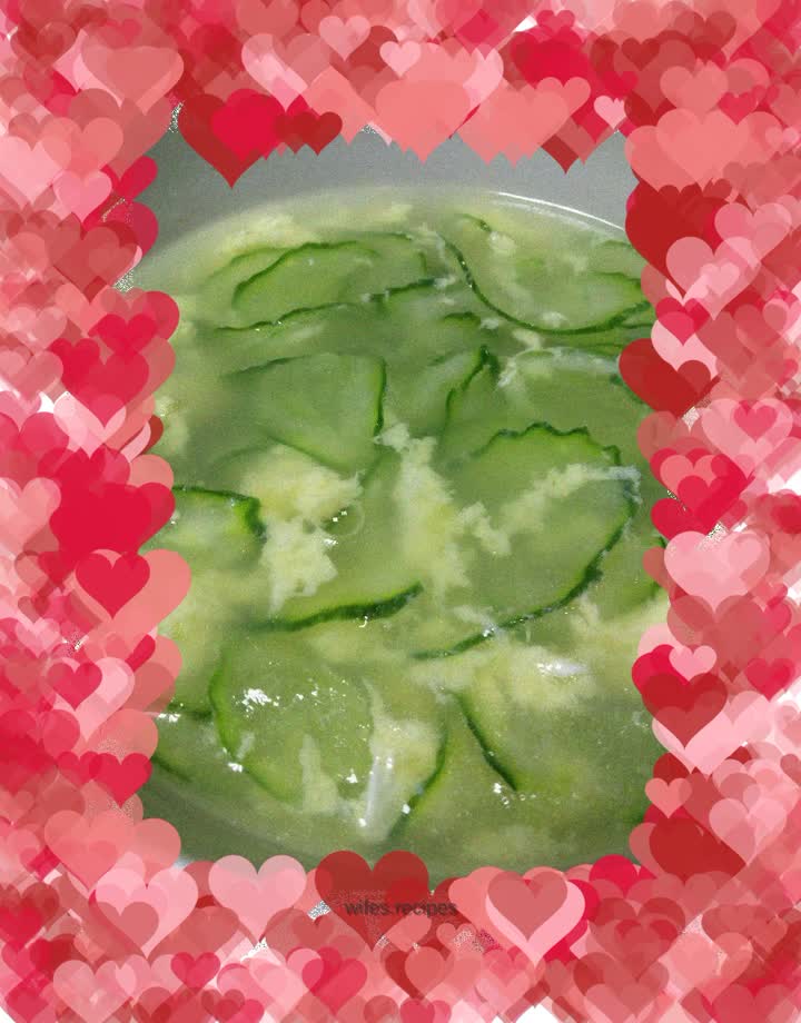 Cucumber egg soup