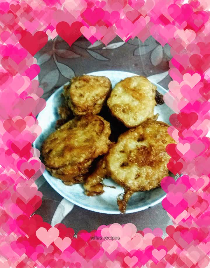 Egg-flavored lotus root clips