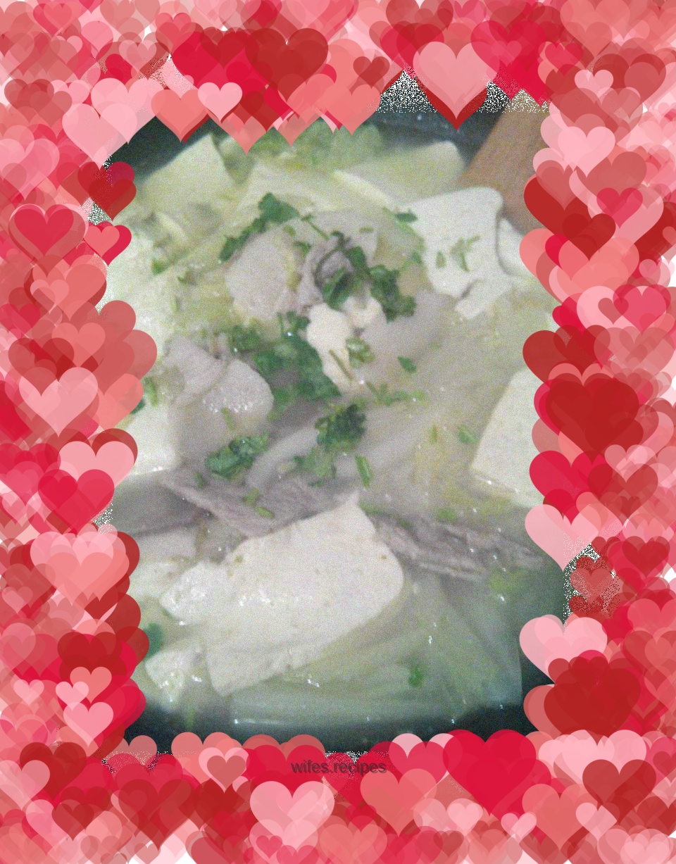 Cabbage stewed with tofu