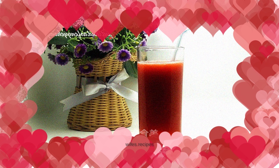 Freshly squeezed strawberry juice