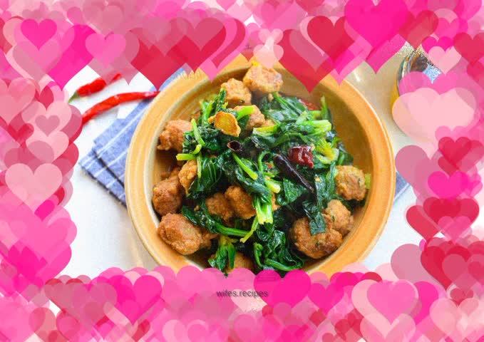Spinach braised meatballs are a must-eat in winter