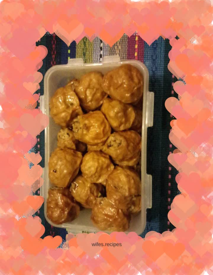 Steamed gluten-stuffed pork in rice cooker