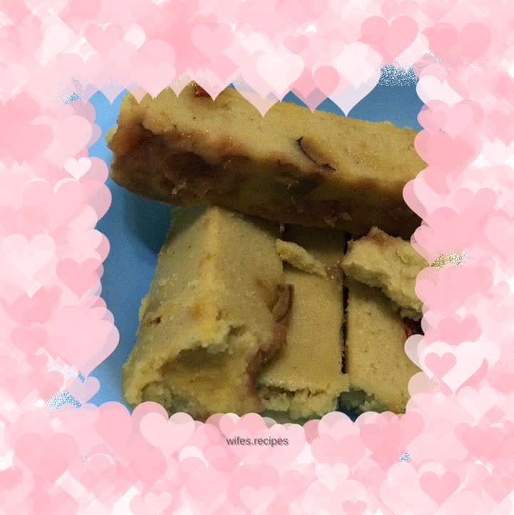 Steamed Millet, Yam and Sesame Cake