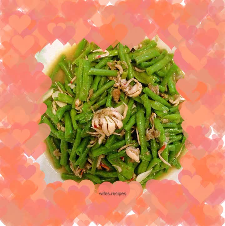 Braised beans with sand crab sauce