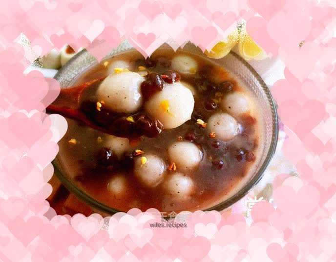 Osmanthus and red bean dumplings
