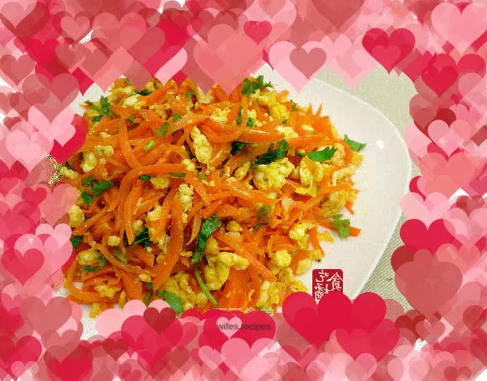 Fried carrots with salted eggs ☆ Fried vegetables with salted eggs 3