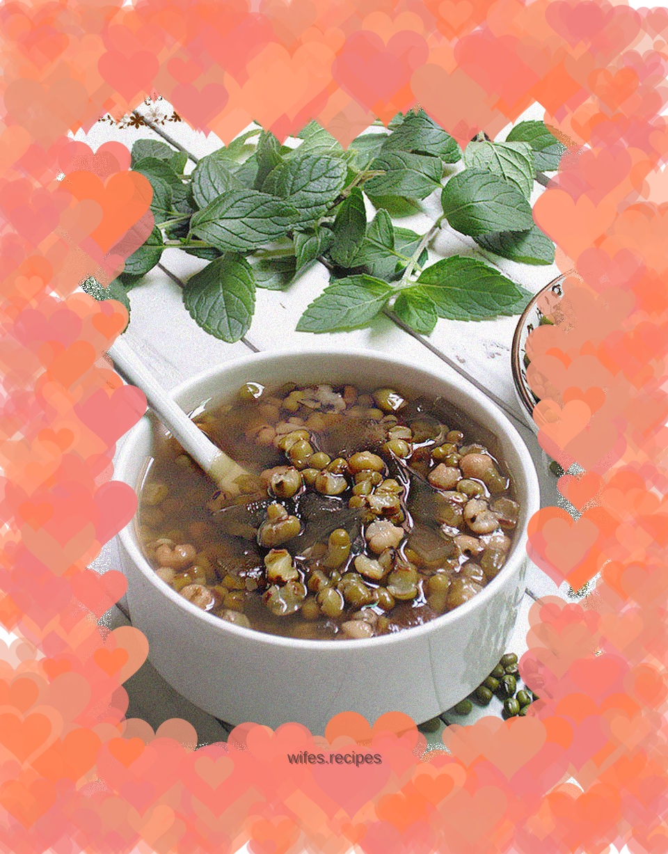 Summer drink—kelp and mung bean syrup