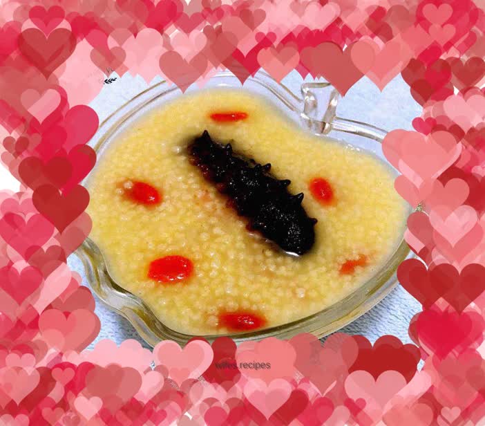 Sea cucumber, wolfberry and millet porridge