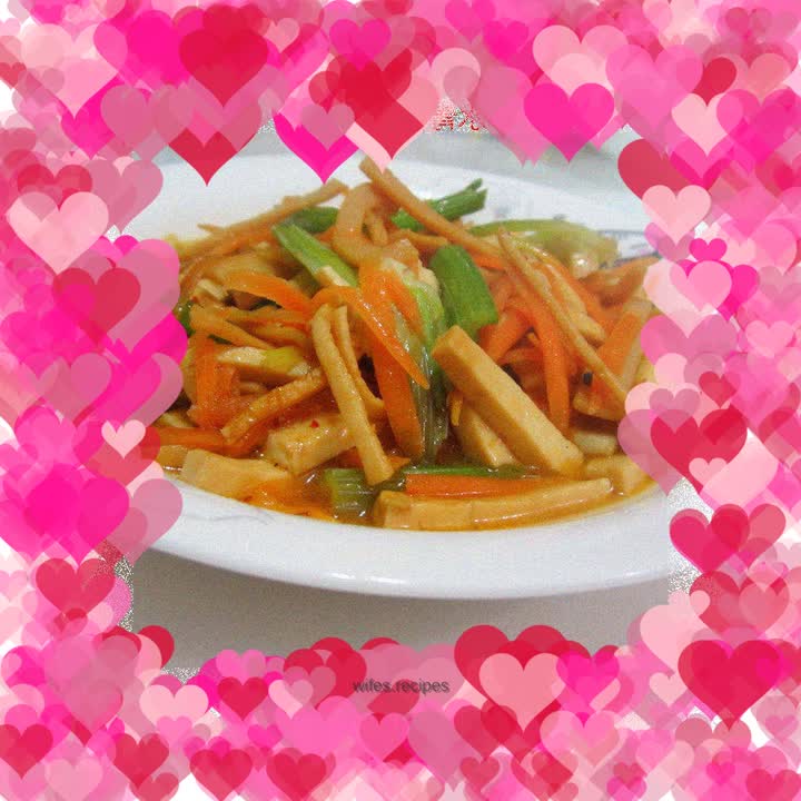 Squid, tofu and radish shreds