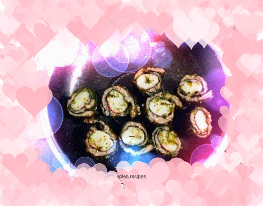 Seaweed crab fillet roll