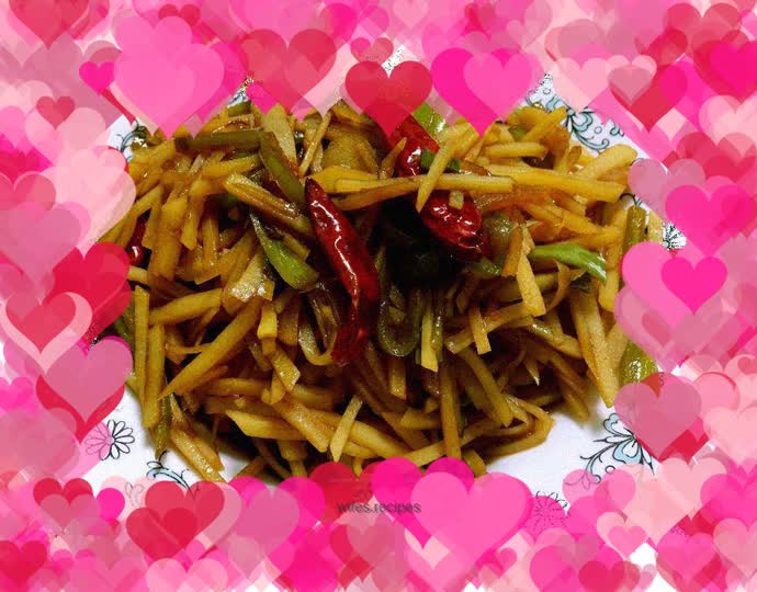 Hot and sour pepper potato shreds