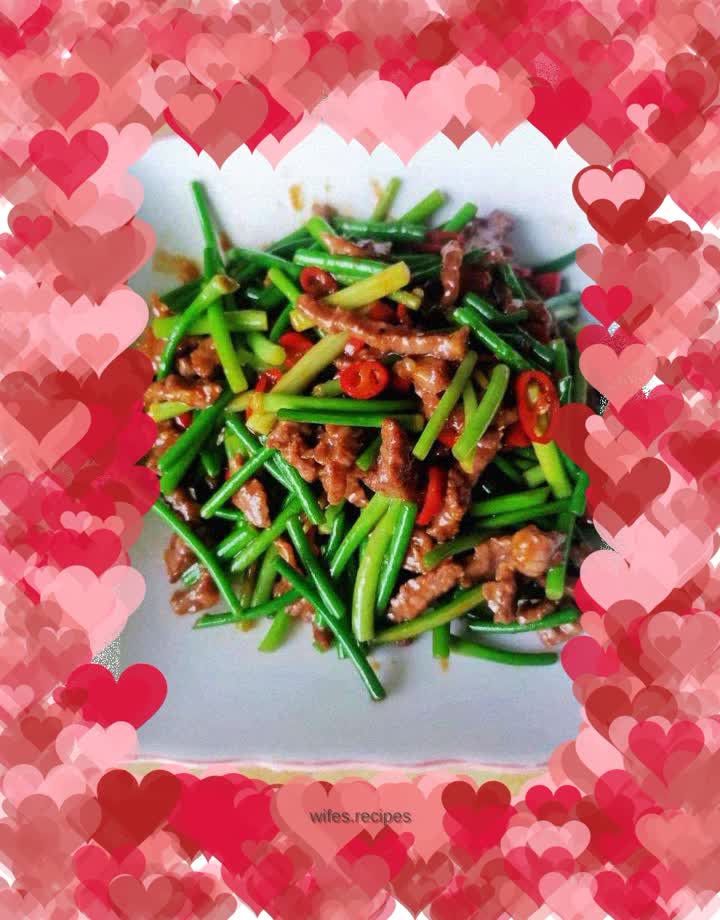 Stir-fried beef with garlic