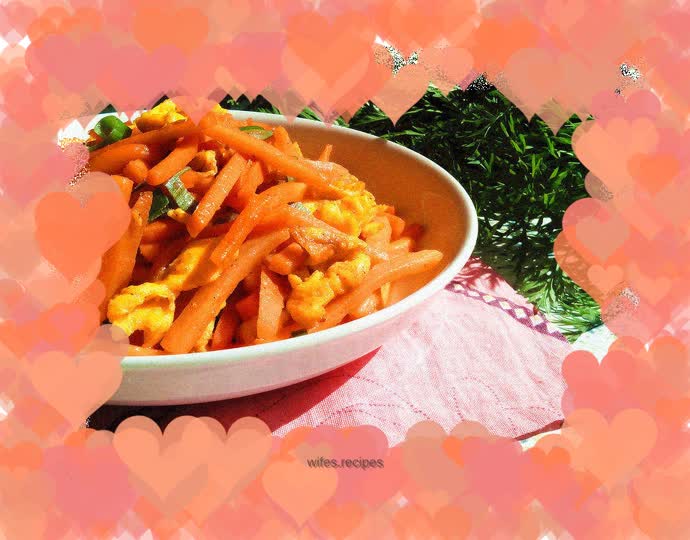 Scrambled eggs with carrots