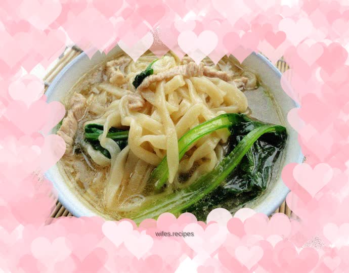 The simplest home-cooked pasta-------Shredded Vegetable and Pork Noodle Soup
