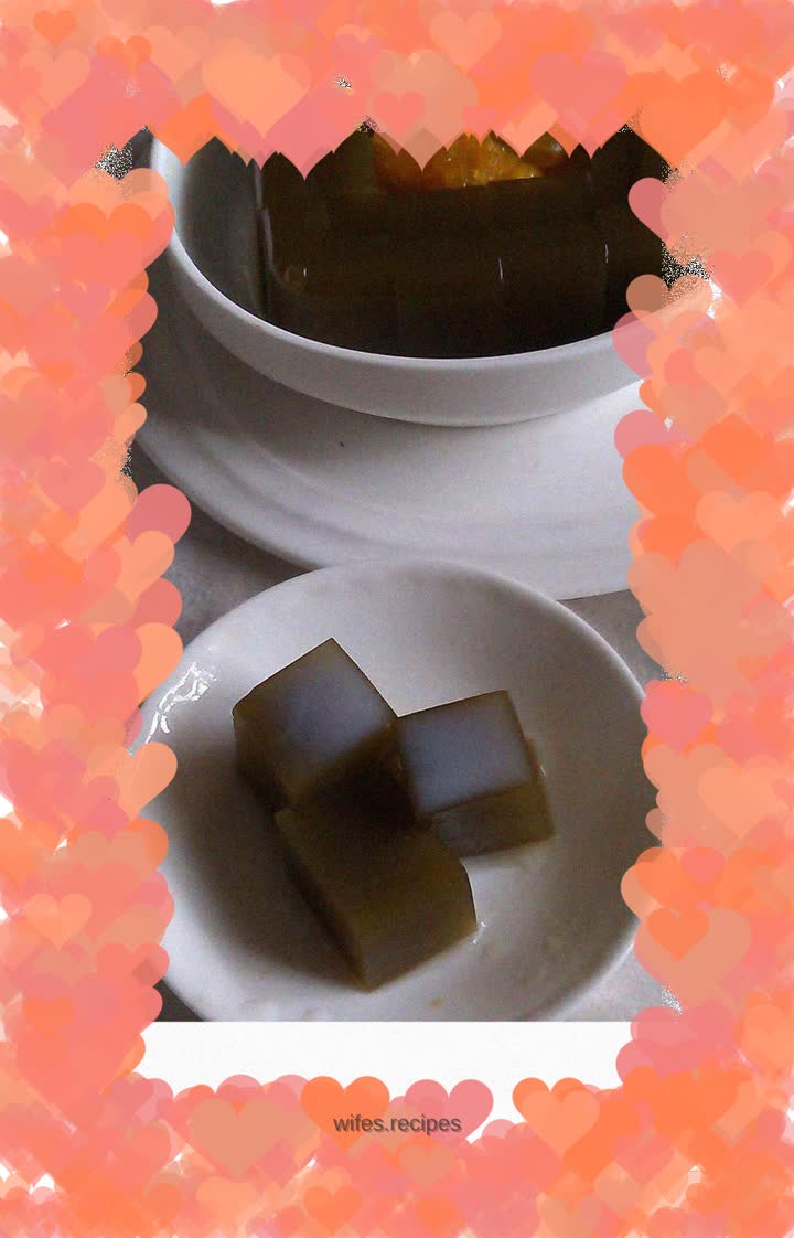 That touch of spring - fresh matcha jelly