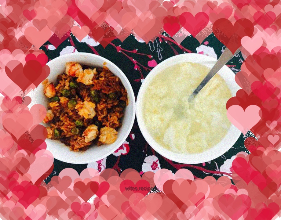 Argentinian red shrimp and pea fried rice