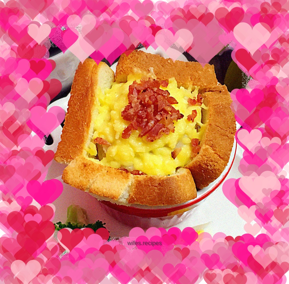[The “beautiful” taste of bacon is “big” and different]—Bacon Mashed Potato Bread Cup