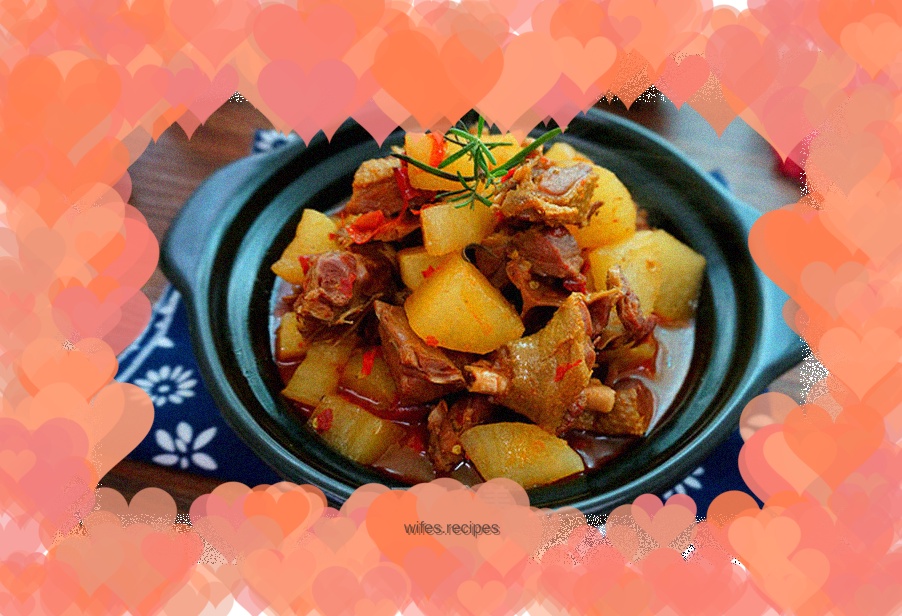 Preserved duck and stewed radish----give you a different delicacy in the New Year