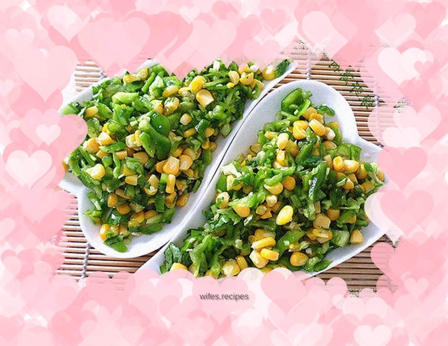 Green pepper and sweet corn