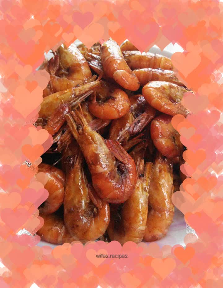 Braised river shrimp