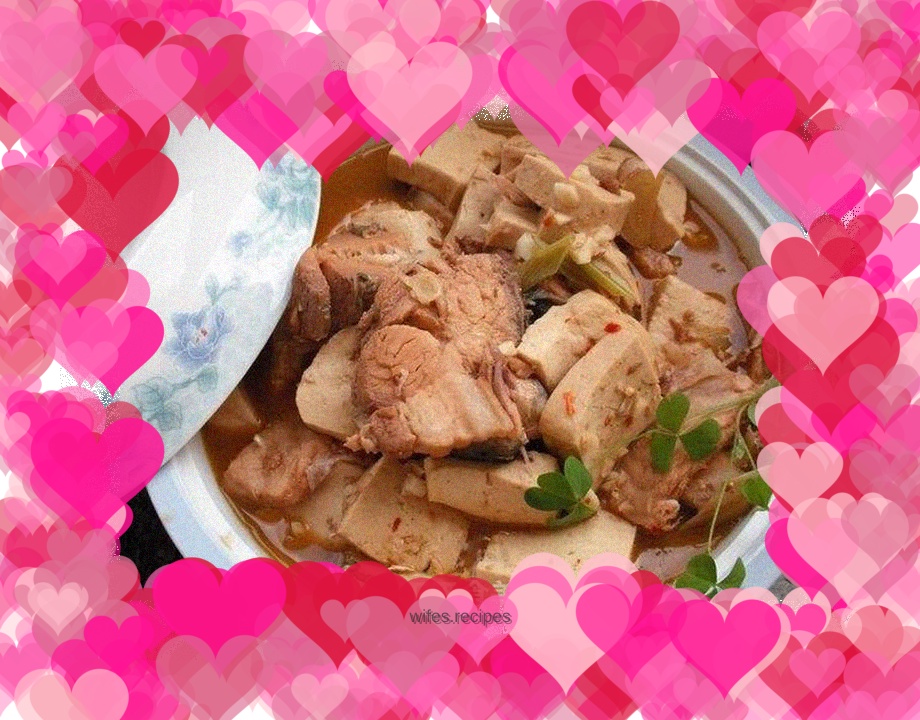 Angler fish stewed with tofu