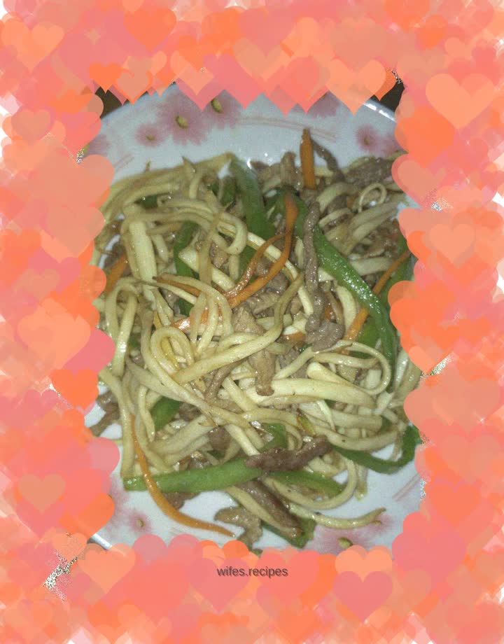 Stir-fried Shredded Beef with Wild Wild Rice