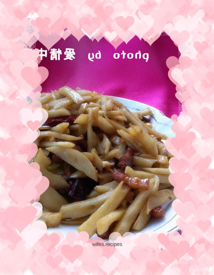 Shredded Pork and Lotus Root Strips