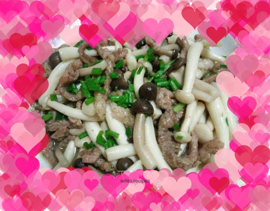 Stir-fried Shredded Pork with Double Mushrooms