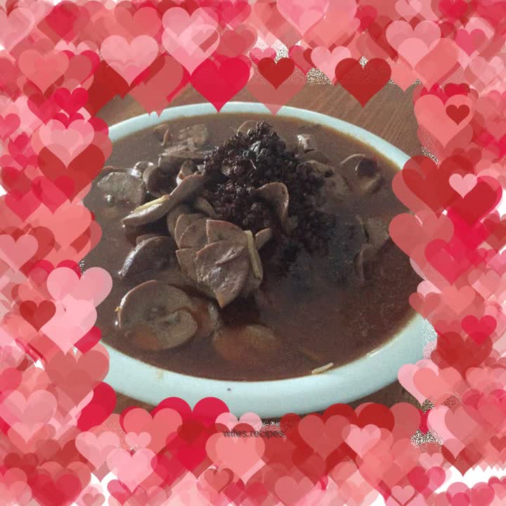 Boiled kidney slices