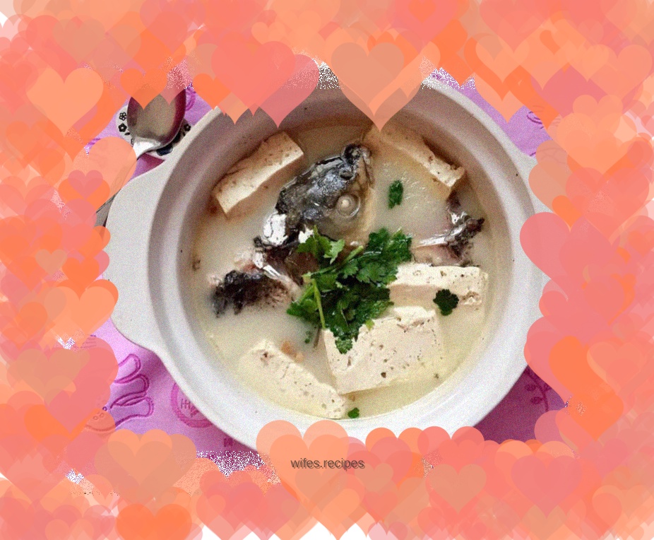 Fish head and tofu soup