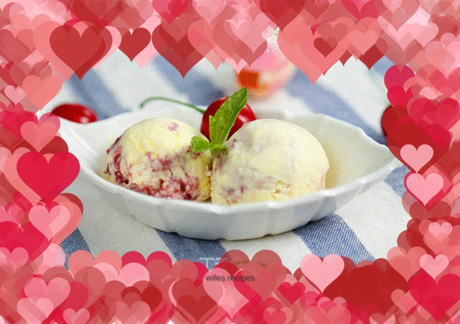 Vanilla Sour Cream Cherry Ice Cream