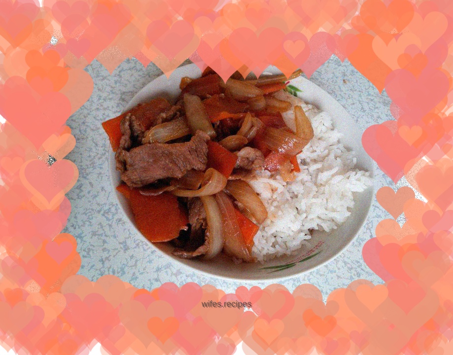 Easy to make fatty beef rice