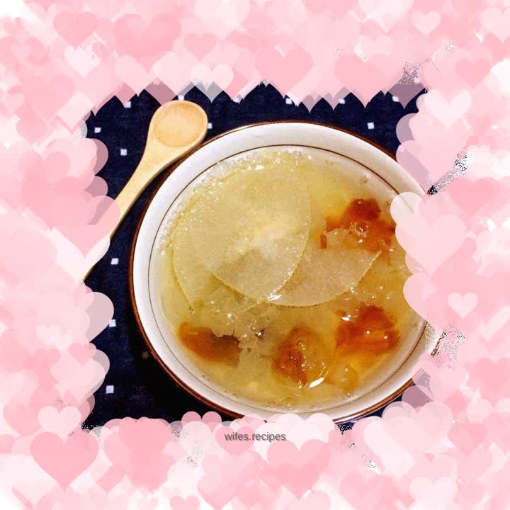 Tremella, peach gum, saponin and rice soup