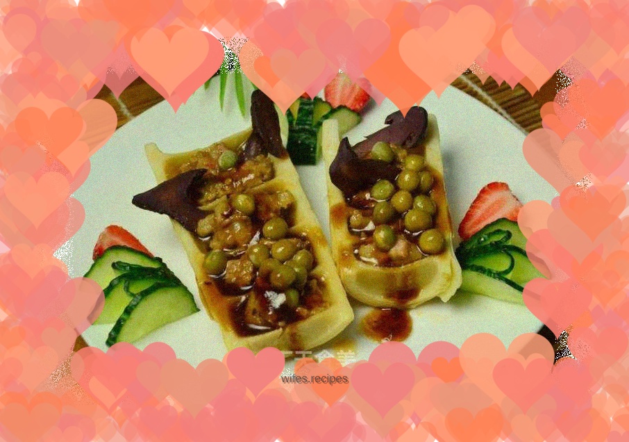 Stuffed spring bamboo shoots with meat mushrooms