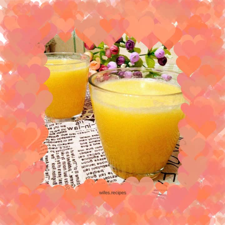 Yellow peach juice