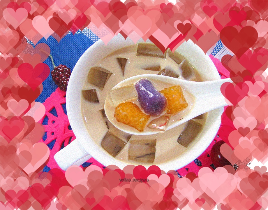 Milk tea white jelly