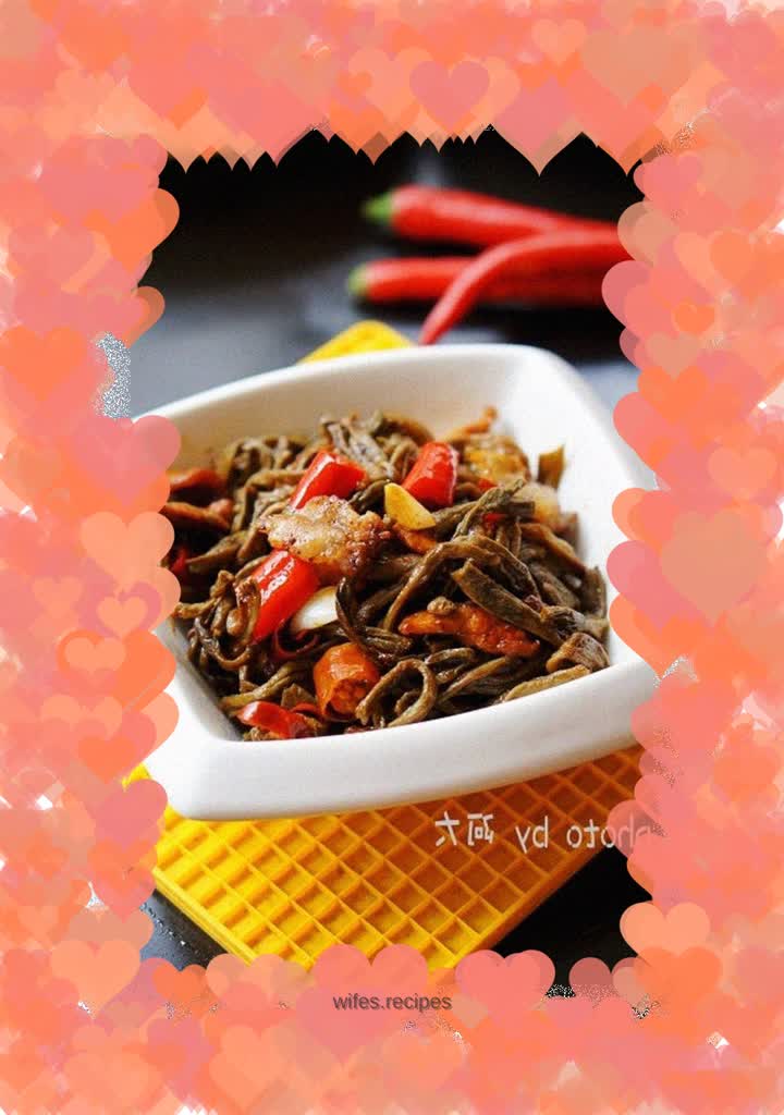 Shredded Pork and Dried Beans