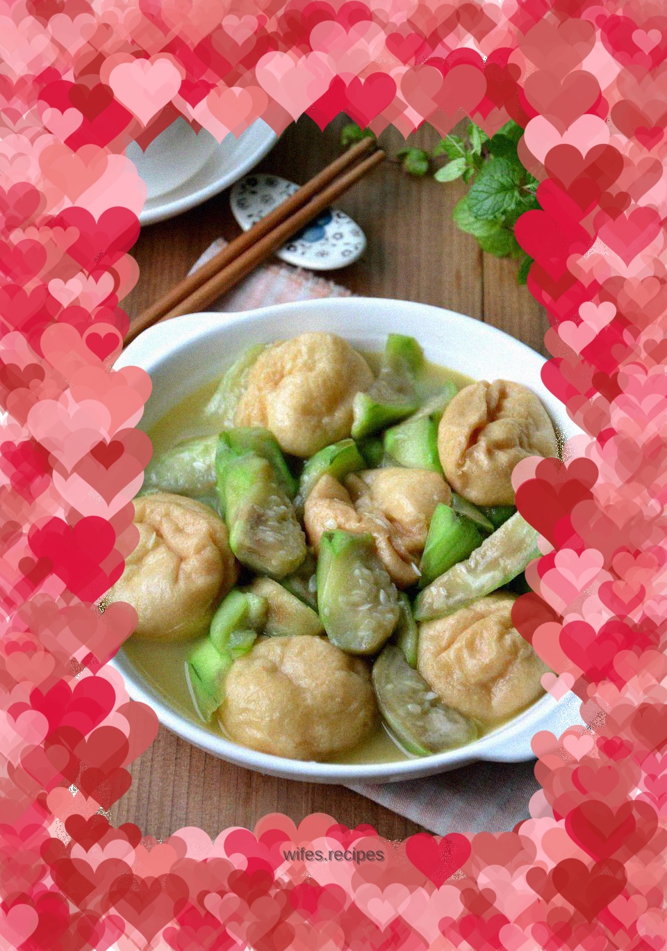 Stir-fried loofah with gluten oil