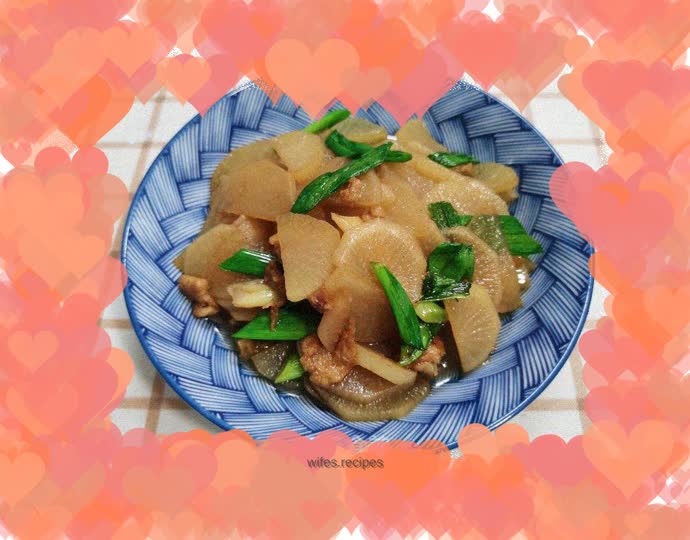 Fried radish with oil residue