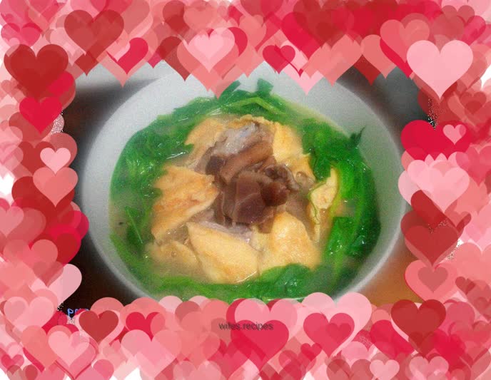Water chestnut egg dumpling soup