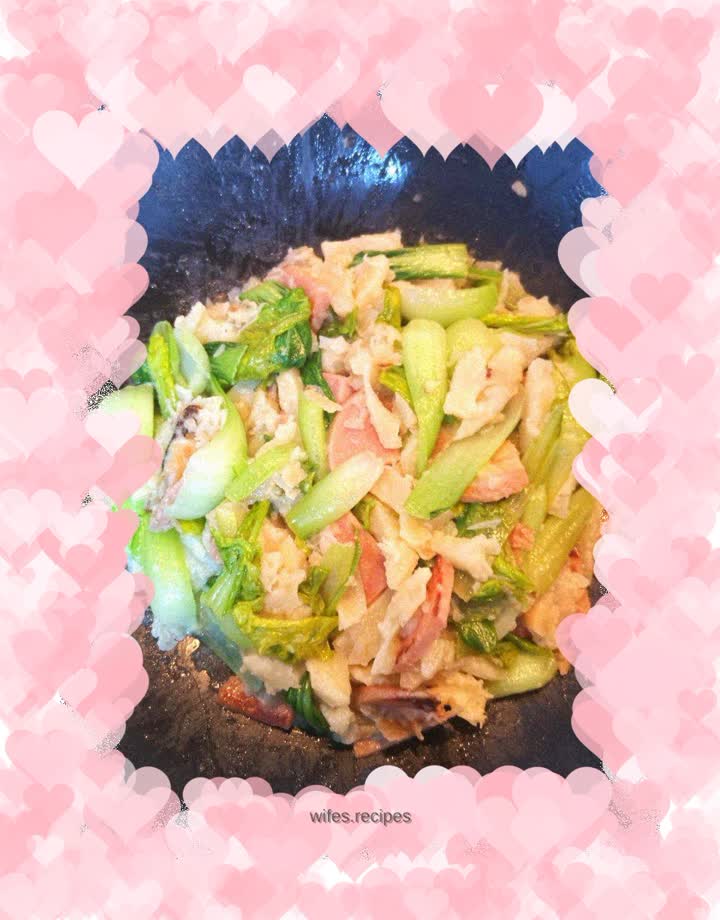 Ham and rapeseed pancake