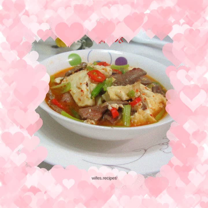 Pork liver and soft tofu