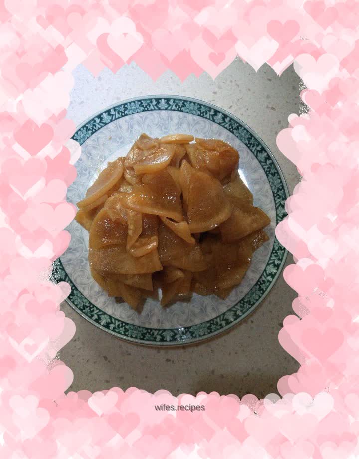 Sweet and sour crispy radish