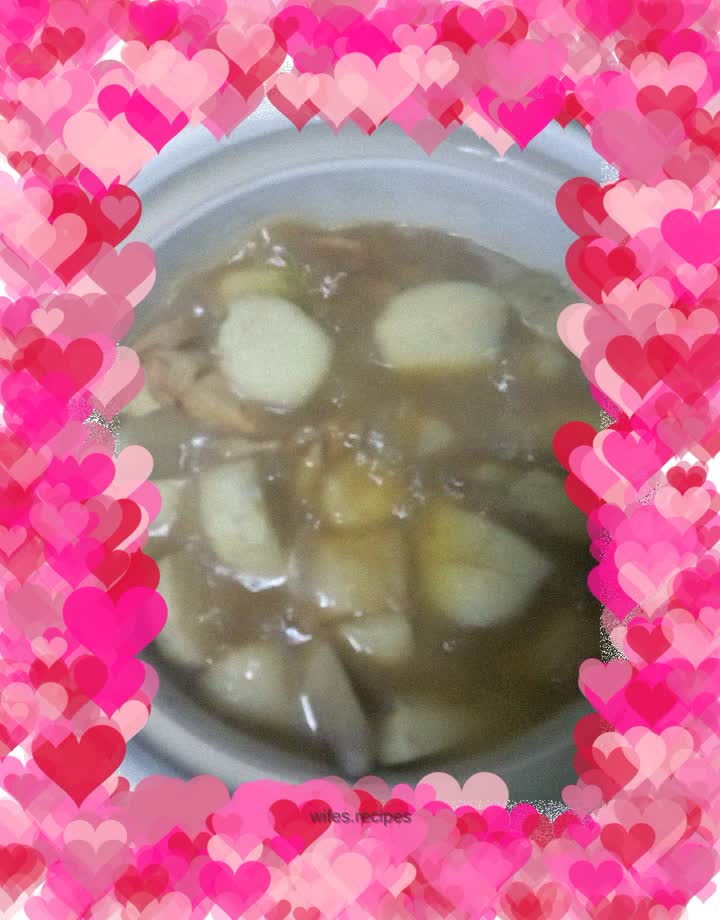 Stir-fried taro with pork belly