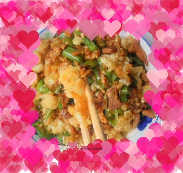 Pork Stir-fried Cauliflower