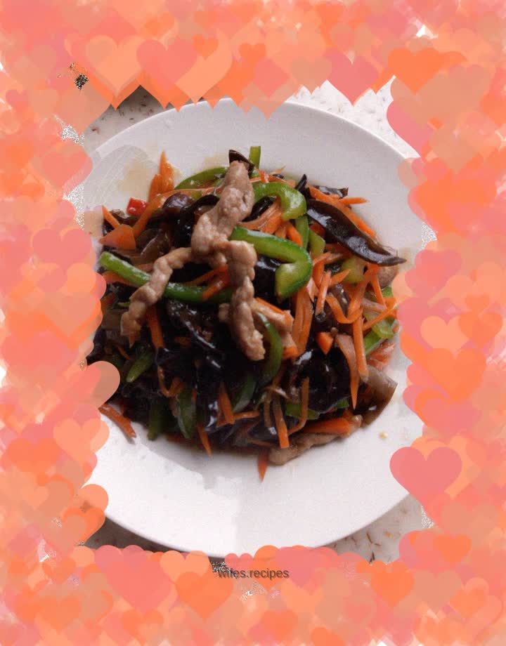 Family version of fish-flavored shredded pork